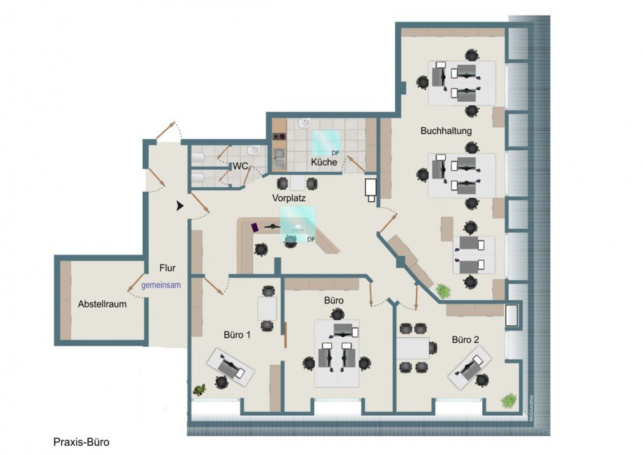 Grundriss B�rofl�che Kaufbeuren
