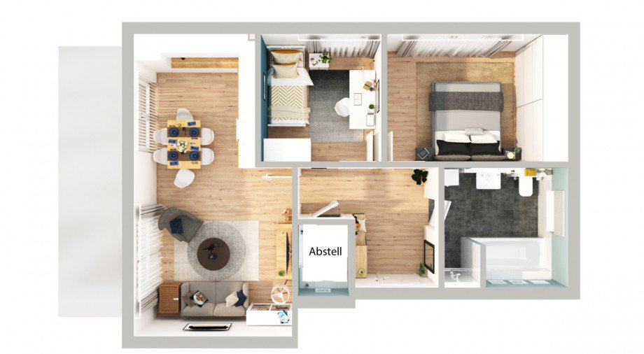Grundriss Erdgeschosswohnung Aitrang
