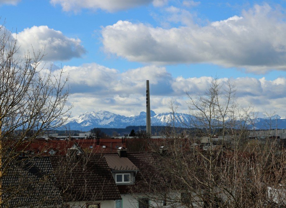 Blick vom Balkon Etagenwohnung Marktoberdorf