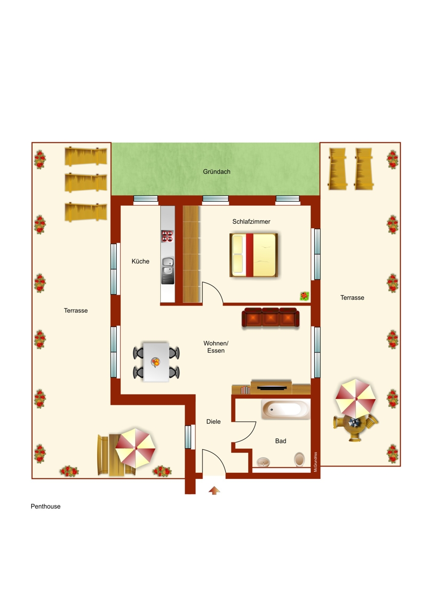 Grundriss Penthousewohnung Kaufbeuren