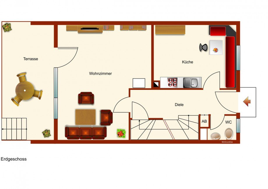 Erdgeschoss Reihenmittelhaus Kaufbeuren