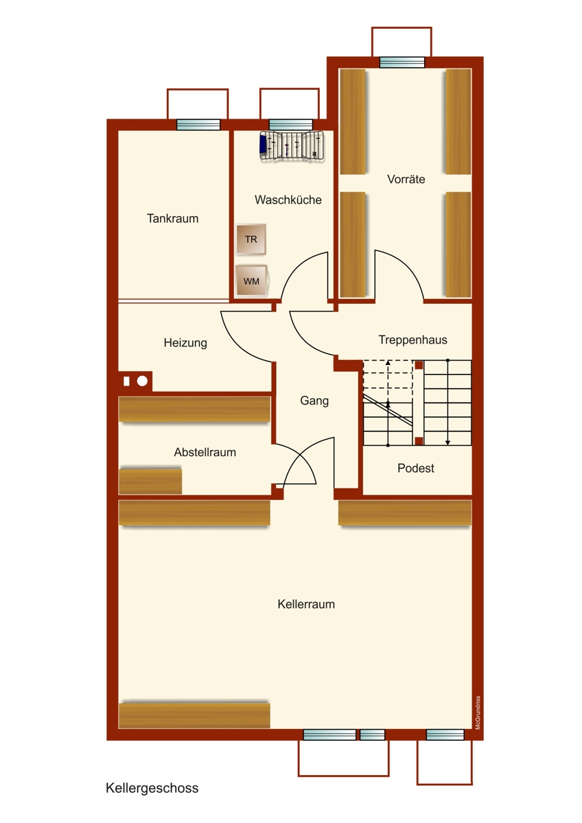 Kellergeschoss Reihenmittelhaus Biessenhofen