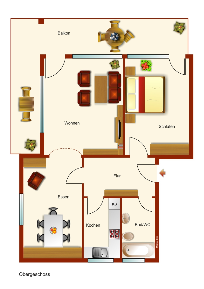 Grundriss Etagenwohnung Bad W�rishofen