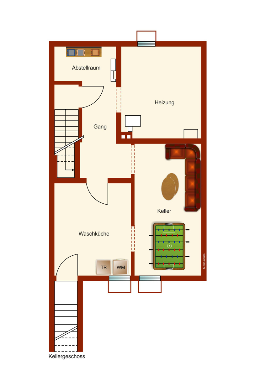 Kellergeschoss Reihenmittelhaus Kaufbeuren