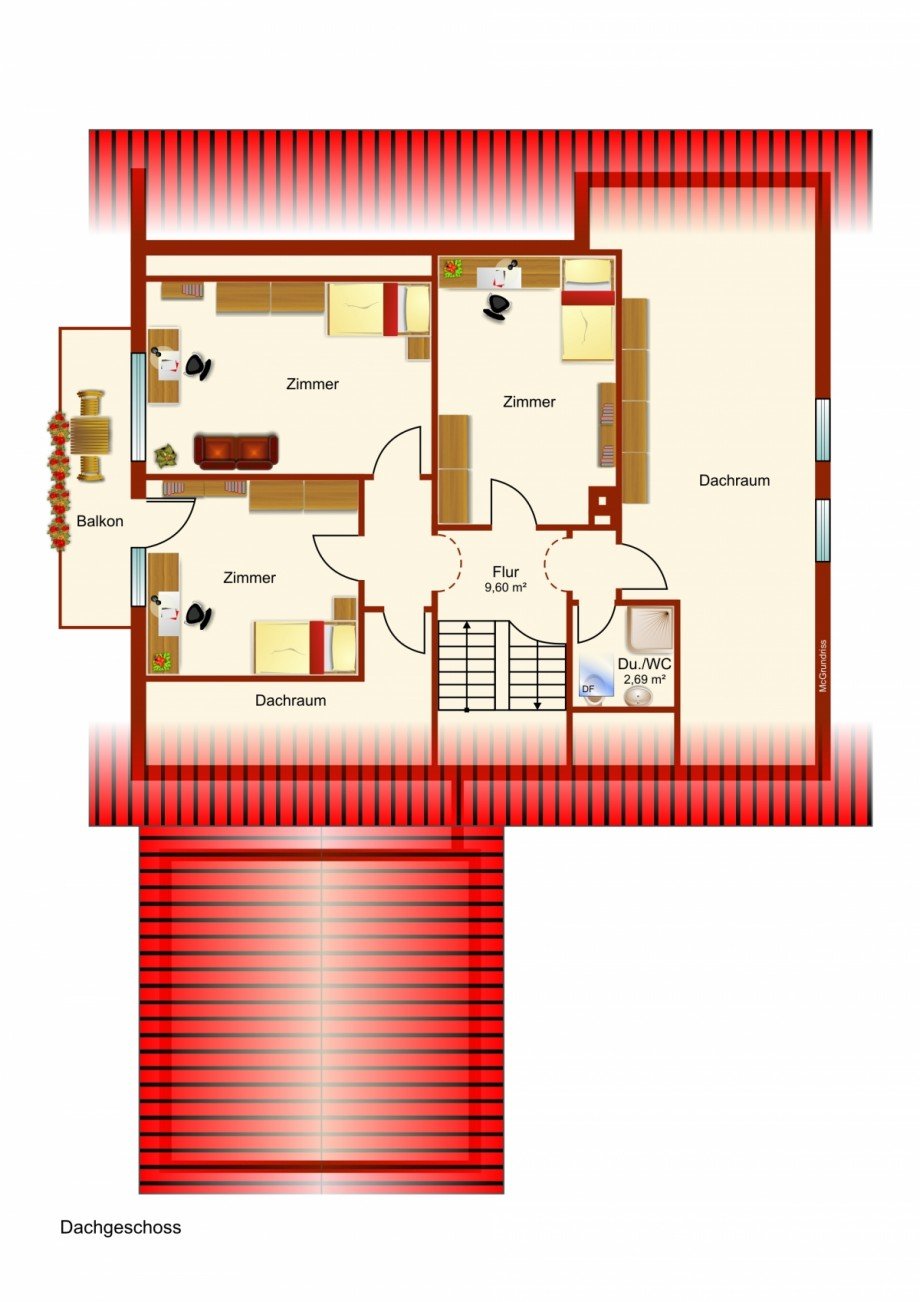 Dachgeschoss Einfamilienhaus St�ttwang