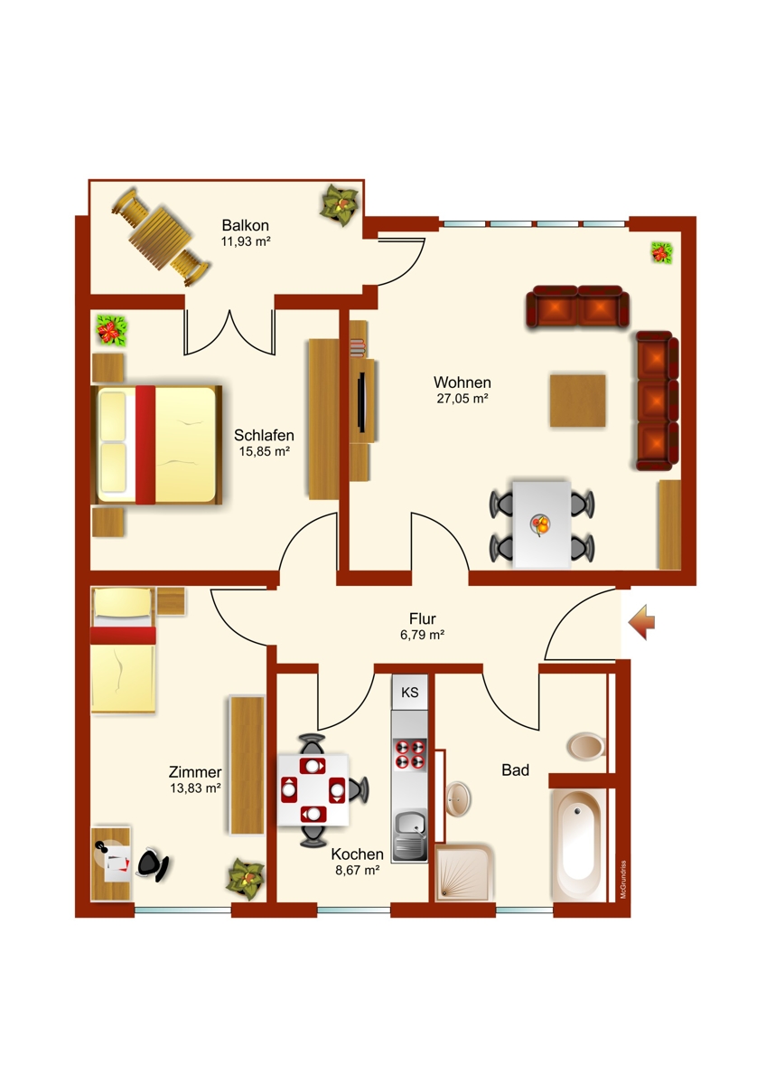 Grundriss Etagenwohnung Kaufbeuren