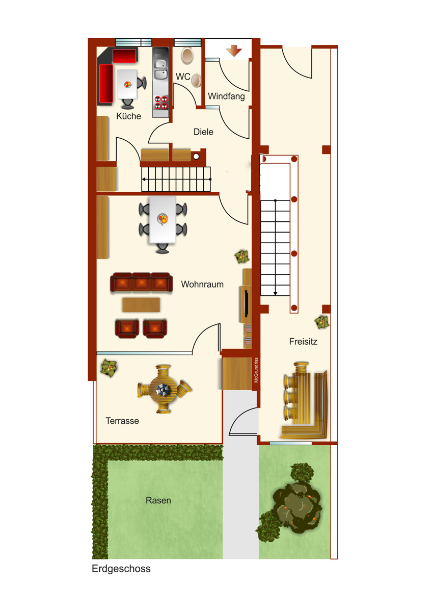 Erdgeschoss Reiheneckhaus Kaufbeuren