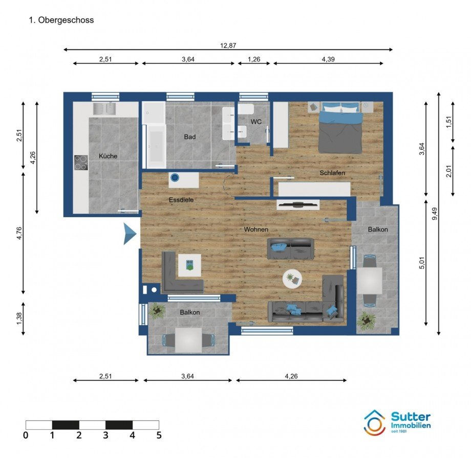 Grundriss Etagenwohnung Kaufbeuren
