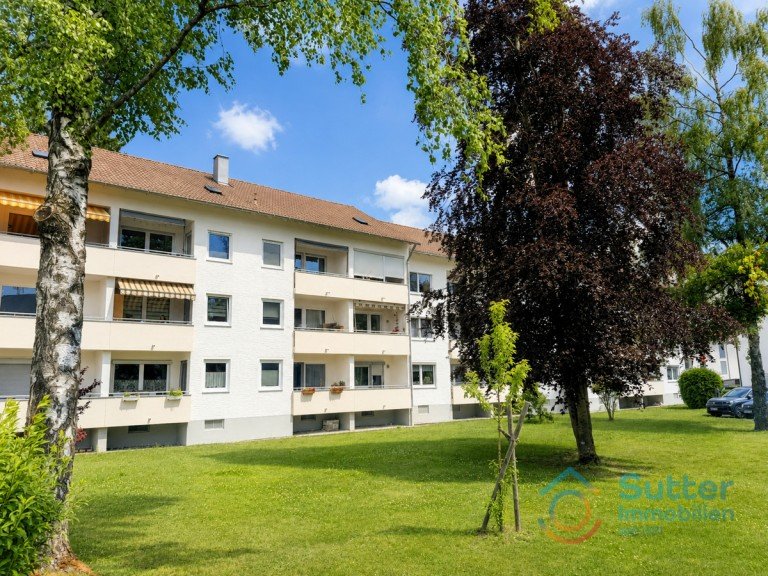 Westansicht Kaufbeuren - Neugablonz Etagenwohnung 2-Zimmer-Wohnung im Hochparterre mit Westbalkon