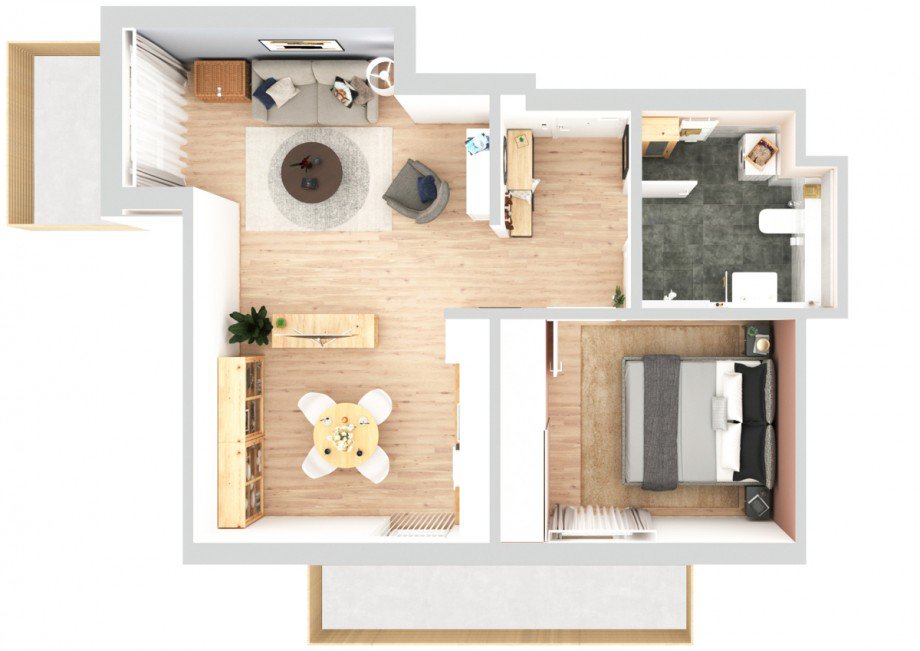 Grundriss Dachgeschosswohnung Aitrang