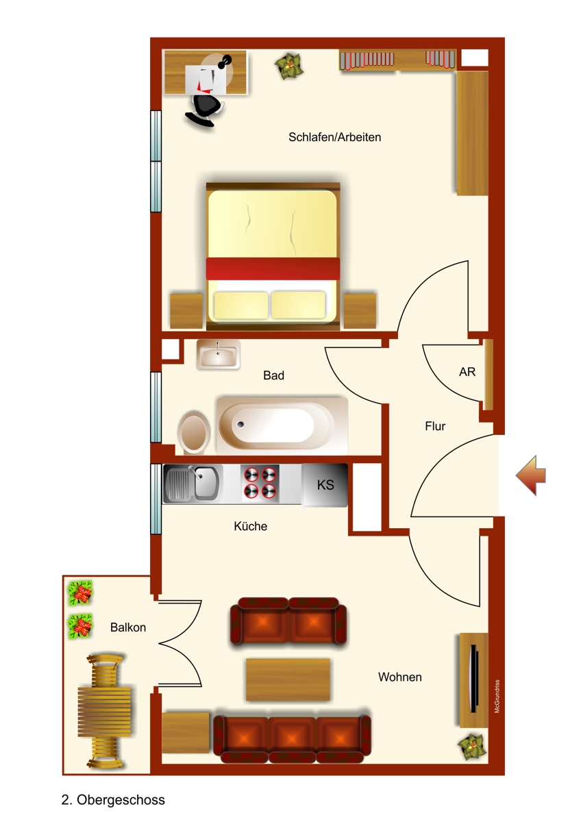 Grundriss Etagenwohnung Kempten