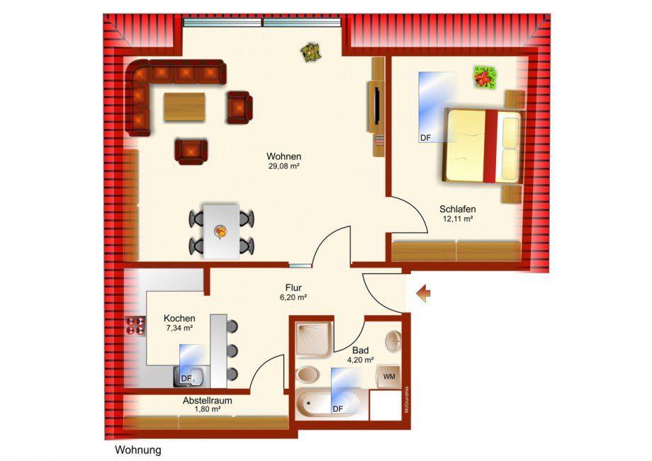 Grundriss Etagenwohnung Kempten