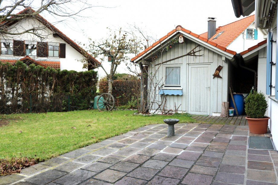 Terrasse Doppelhaush�lfte Kaufbeuren