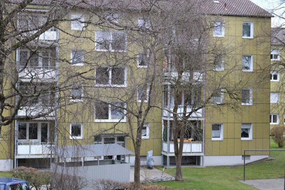 Blick vom Balkon Etagenwohnung Kaufbeuren
