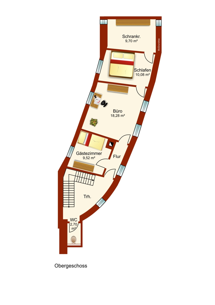 Obergeschoss Doppelhaush�lfte Ottobeuren